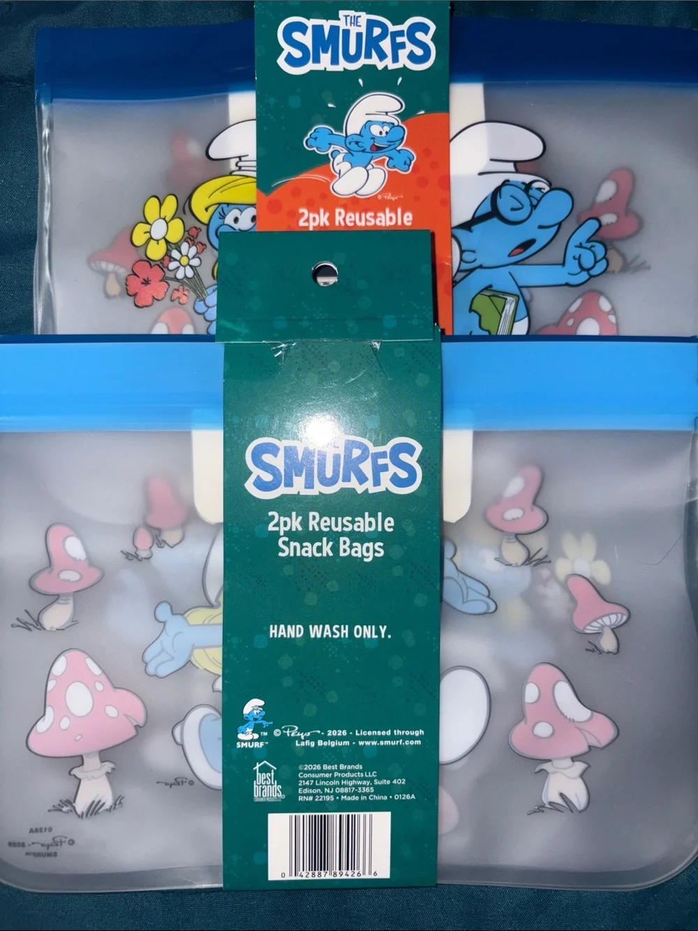 2-Pack Reusable Snack Bags - Blue